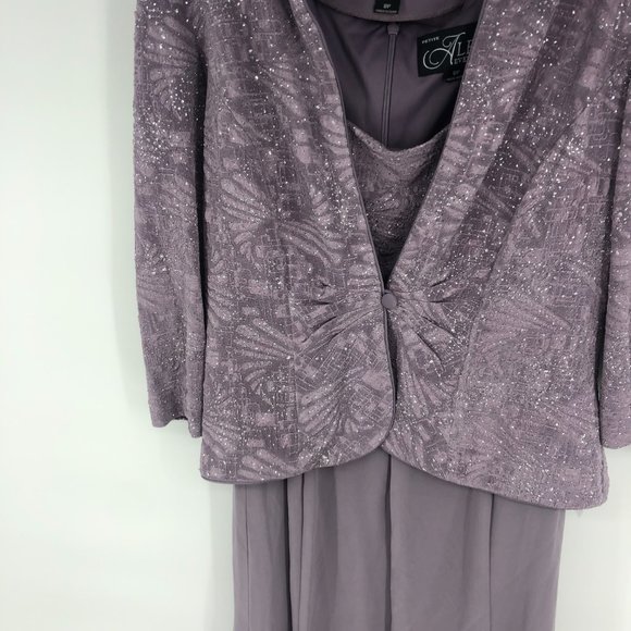 Alex Evenings Soft Spring Special Occasion Knit Jacket Dress 8P NWOT - Picture 5 of 8